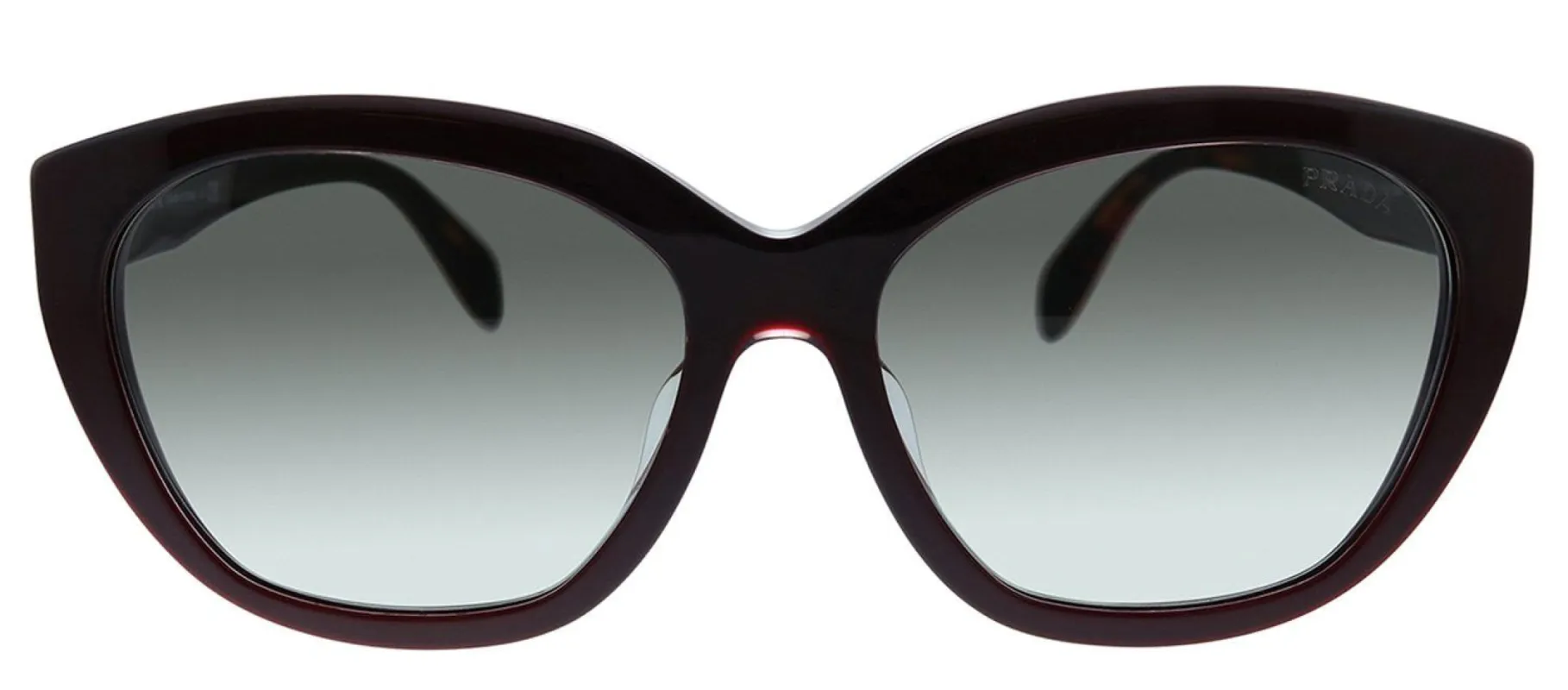 Prada PR 16XSF UAN3M1 Cat-Eye Plastic Burgundy Sunglasses with Grey Gradient Lens sold by Gaffos