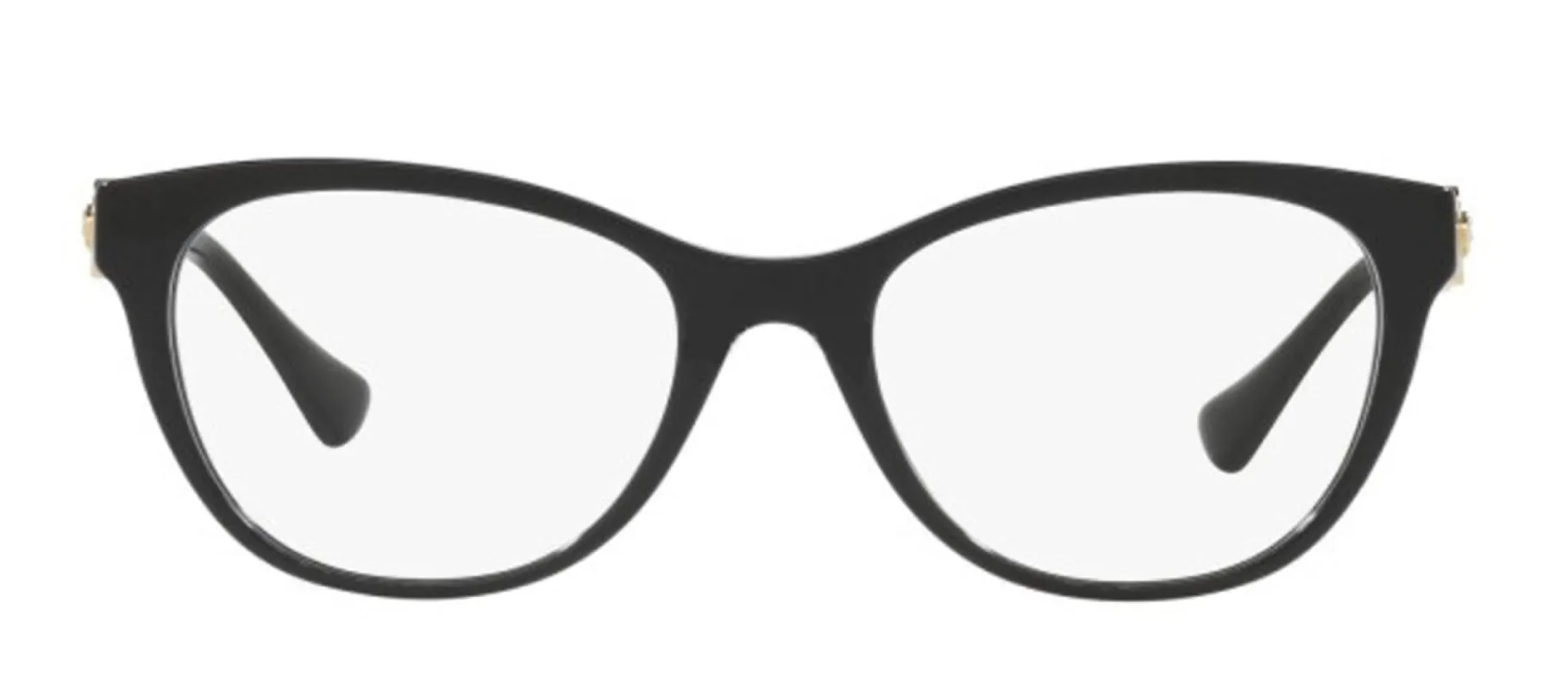 Versace VE 3330 GB1 Cat-Eye Plastic Black Eyeglasses with Logo Stamped Demo Lenses sold by Gaffos