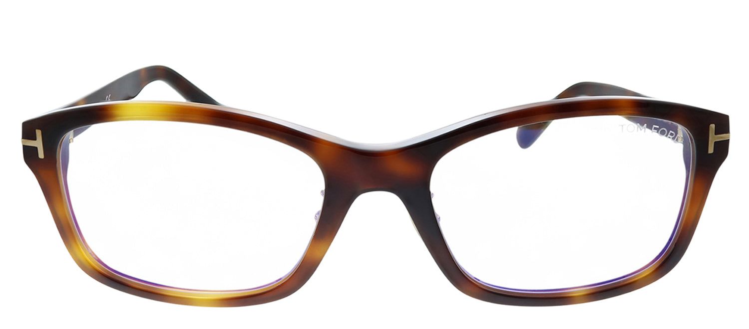Tom Ford FT 5724-DB 053 Havana Rectangle Plastic Eyeglasses with Demo Lens sold by Gaffos