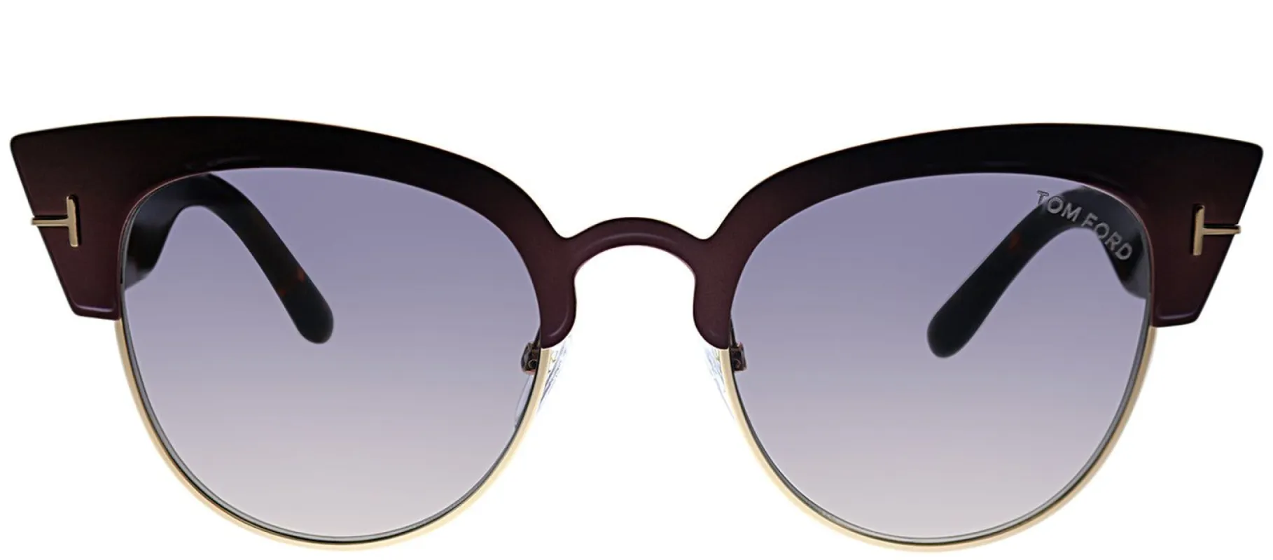 Tom Ford TF 607 74B Cat-Eye Metal Pink Sunglasses with Purple Gradient Lens sold by Gaffos