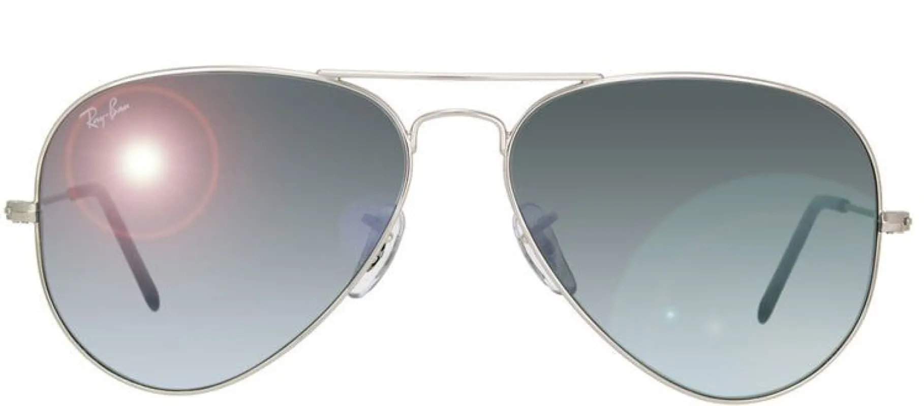 Ray-Ban RB 3025 W3277 Aviator Metal Silver Sunglasses with Crystal Grey Mirror Lens sold by Gaffos