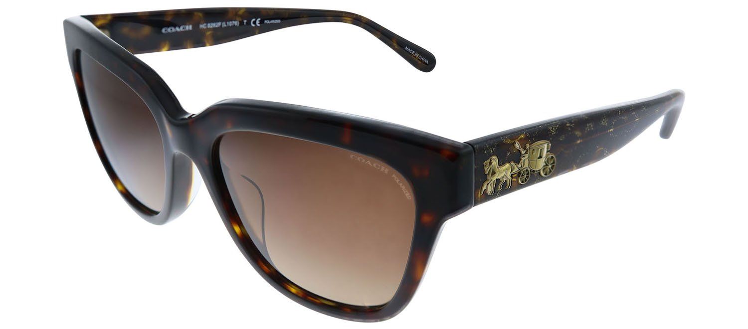 Coach HC 8262 5120T5 Square Plastic Havana Sunglasses with Brown Gradient Lens sold by Gaffos product image thumbnail 2