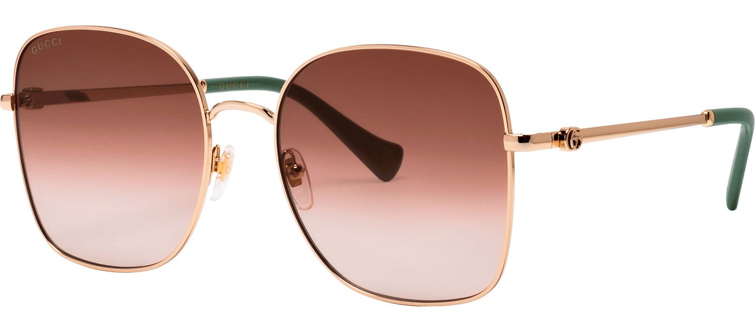 Gucci GG 1143S 002 Square Metal Gold Sunglasses with Brown Gradient Lens sold by Gaffos product image thumbnail 2