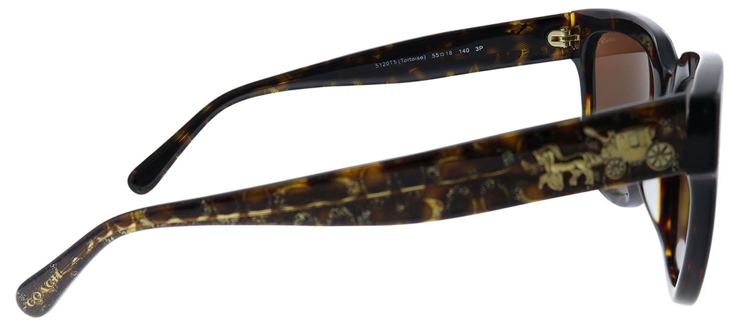 Coach HC 8262 5120T5 Square Plastic Havana Sunglasses with Brown Gradient Lens sold by Gaffos product image thumbnail 3