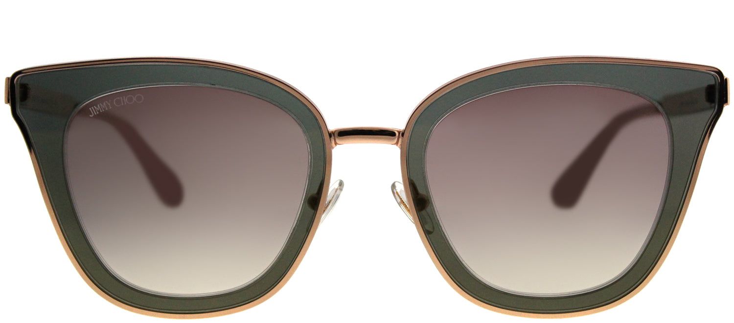 Jimmy Choo JC Lory YK9 Cat-Eye Metal Grey Sunglasses with Brown Mirror Gradient Lens sold by Gaffos