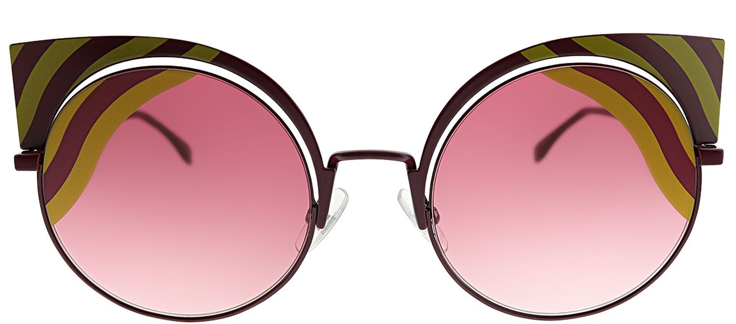 Fendi FF 0215 0L9 Cat-Eye Metal Multicolor Sunglasses with Pink Gradient Lens sold by Gaffos