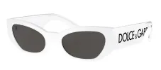 Dolce & Gabbana DG 6186 331287 Cat Eye Plastic White Sunglasses with Dark Grey Classic Lens sold by Gaffos