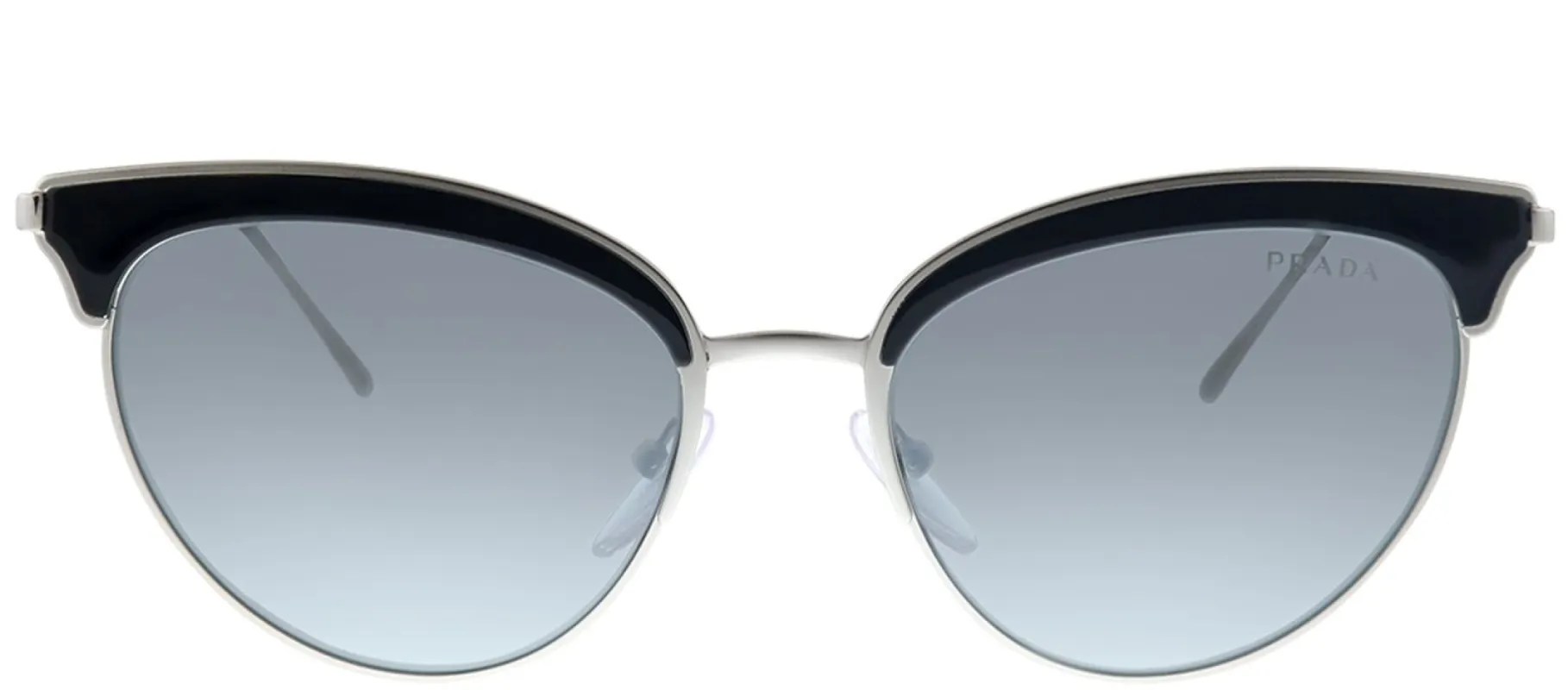 Prada PR 60VS 421407 Cat-Eye Metal Black Sunglasses with Grey Mirror Lens sold by Gaffos