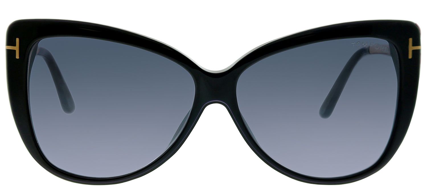 Tom Ford FT 0512 01C Cat-Eye Plastic Black Sunglasses with Grey Gradient Lens sold by Gaffos