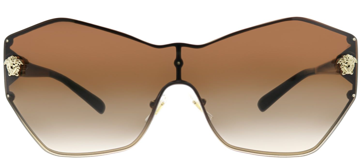 Versace VE 2182 125213 Geometric Metal Gold Sunglasses with Brown Gradient Lens sold by Gaffos