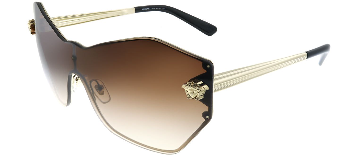 Versace VE 2182 125213 Geometric Metal Gold Sunglasses with Brown Gradient Lens sold by Gaffos product image thumbnail 2