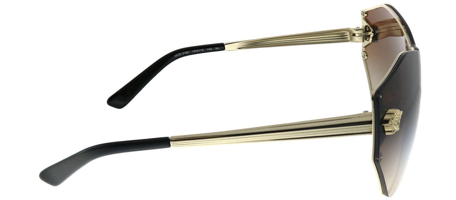 Versace VE 2182 125213 Geometric Metal Gold Sunglasses with Brown Gradient Lens sold by Gaffos product image thumbnail 3