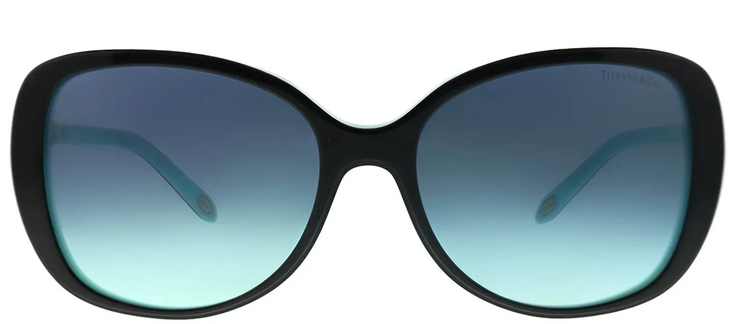 Tiffany & Co. TF 4121B 80559S Square Plastic Black Sunglasses with Blue Gradient Lens sold by Gaffos
