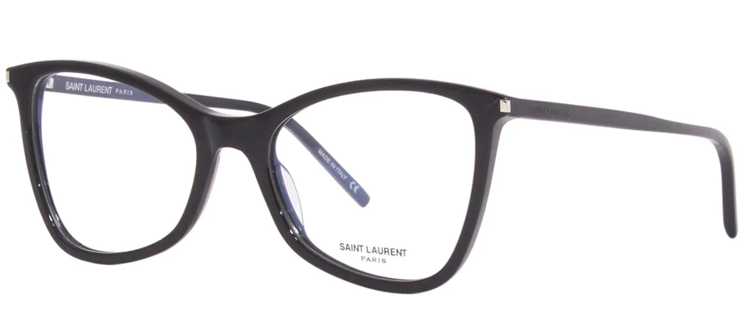 Saint Laurent JERRY SL 478O 1 Cat-Eye Plastic Black Eyeglasses with Logo Stamped Demo Lenses sold by Gaffos product image thumbnail 2