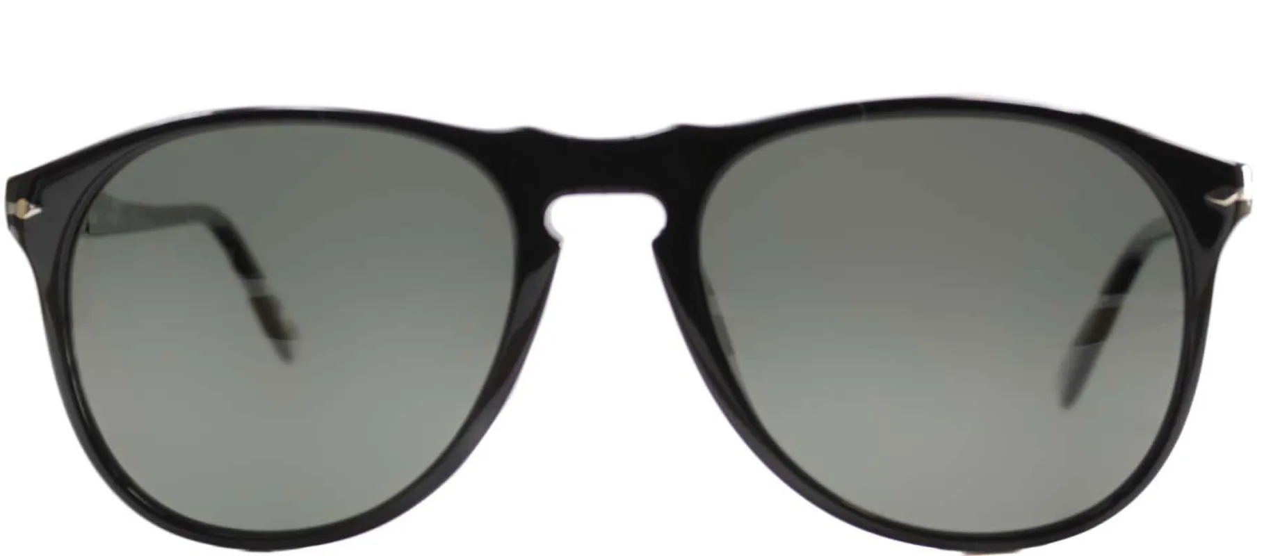 Persol PO 9649 95/58 Oval Plastic Black Sunglasses with Green Polarized Lens sold by Gaffos