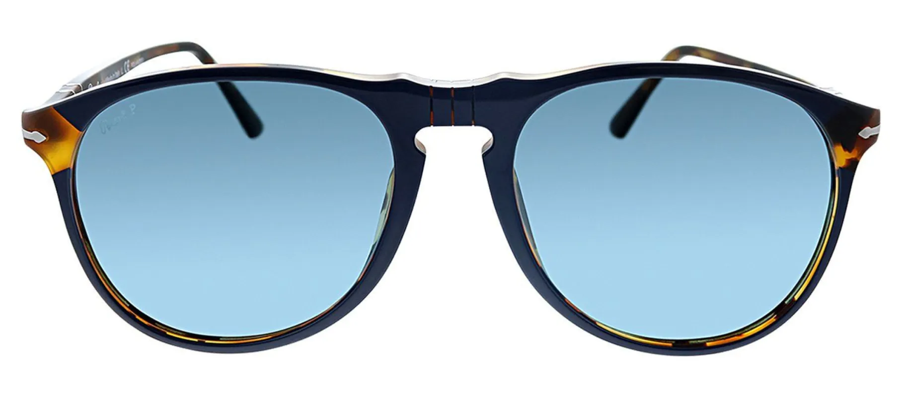 Persol PO 6649SM 1095P1 Pilot Plastic Havana Sunglasses with Blue Polarized Lens sold by Gaffos