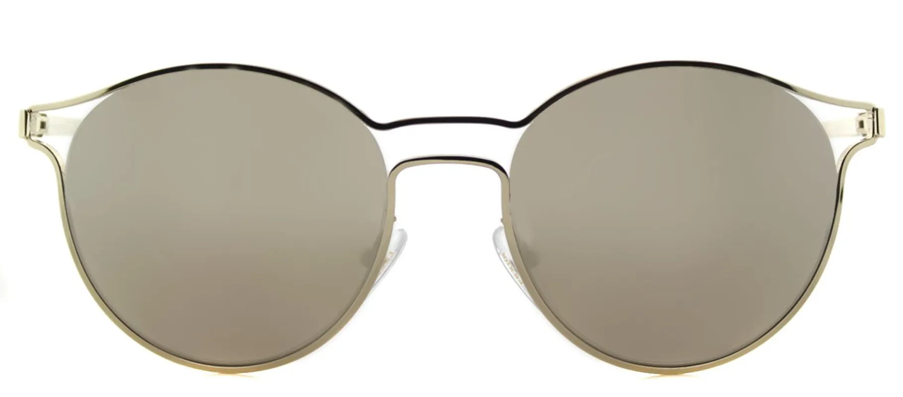 Prada PR 62SS ZVN1C0 Round Metal Gold Sunglasses with Gold Mirror Lens sold by Gaffos