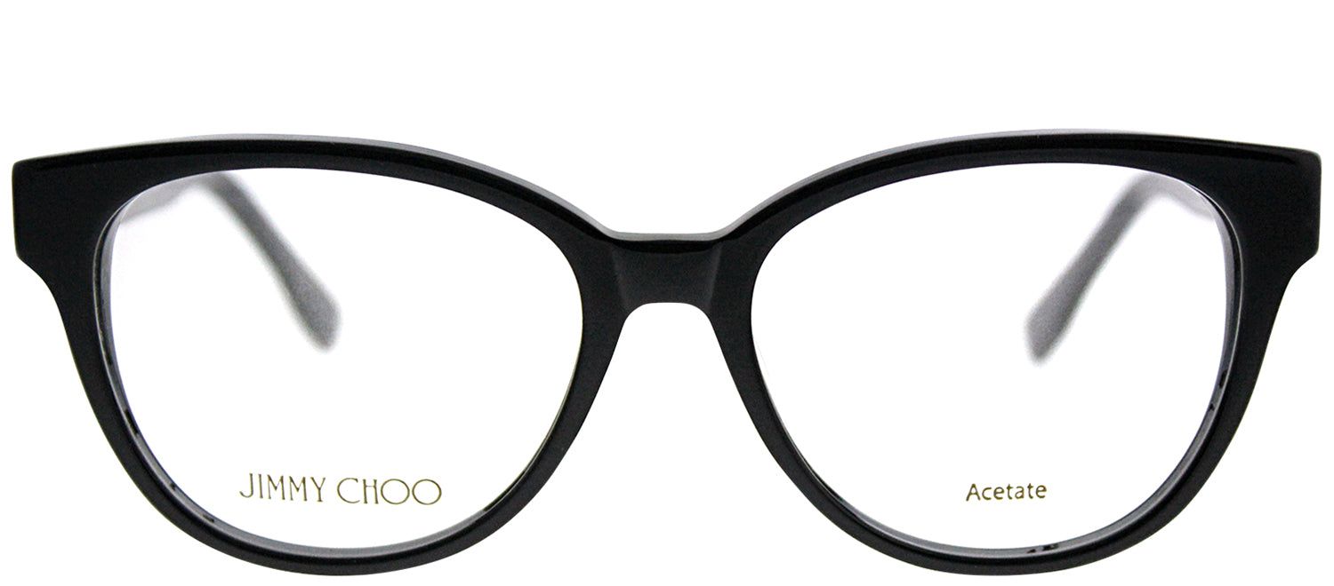 Jimmy Choo JC 141 J3L Cat-Eye Plastic Black Eyeglasses with Demo Lens sold by Gaffos