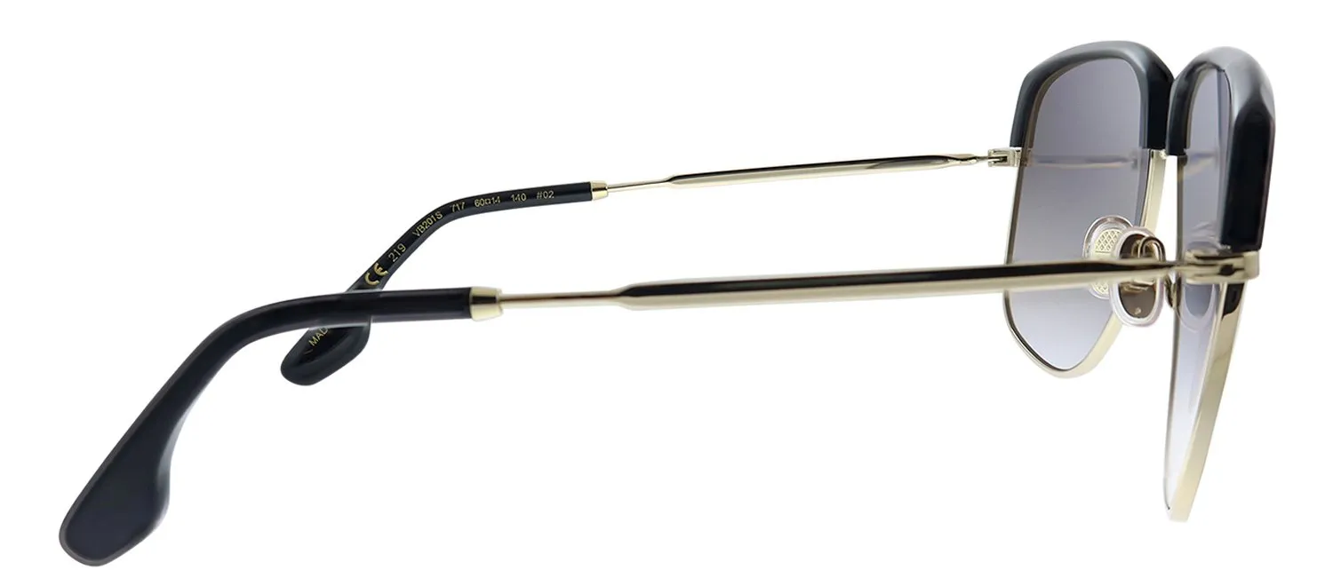 Victoria Beckham VB 201S 717 Square Metal Gold Sunglasses with Grey Gradient Lens sold by Gaffos product image thumbnail 3