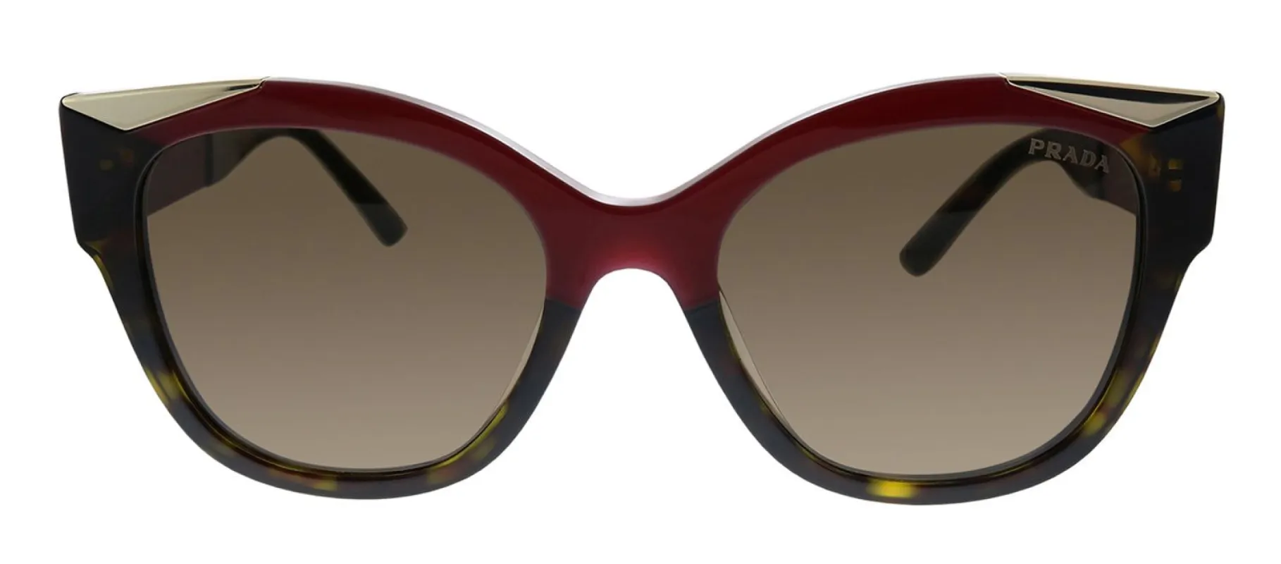 Prada PR 02WS 07C0D1 Square Plastic Havana Sunglasses with Brown Lens sold by Gaffos