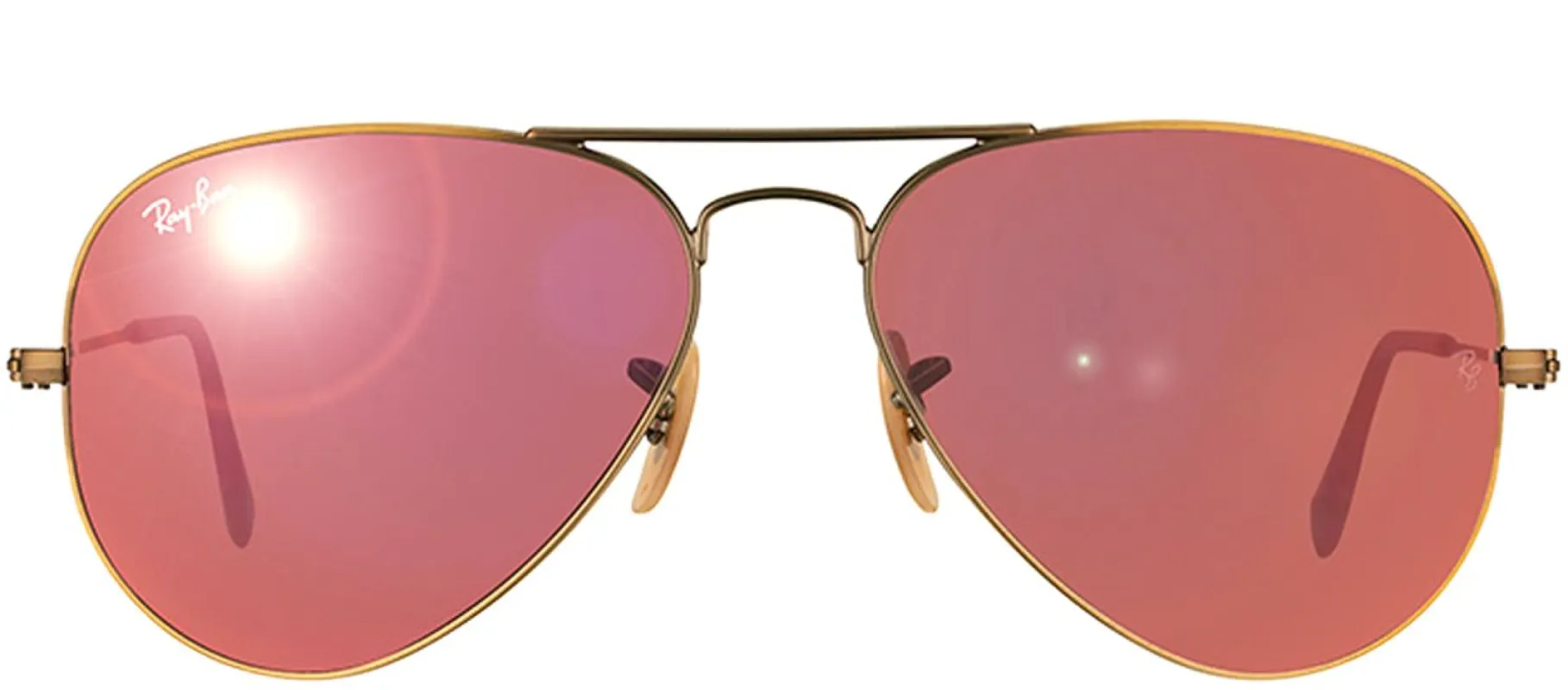 Ray-Ban RB 3025 167/2K Aviator Metal Brown Sunglasses with Red Mirror Lens sold by Gaffos