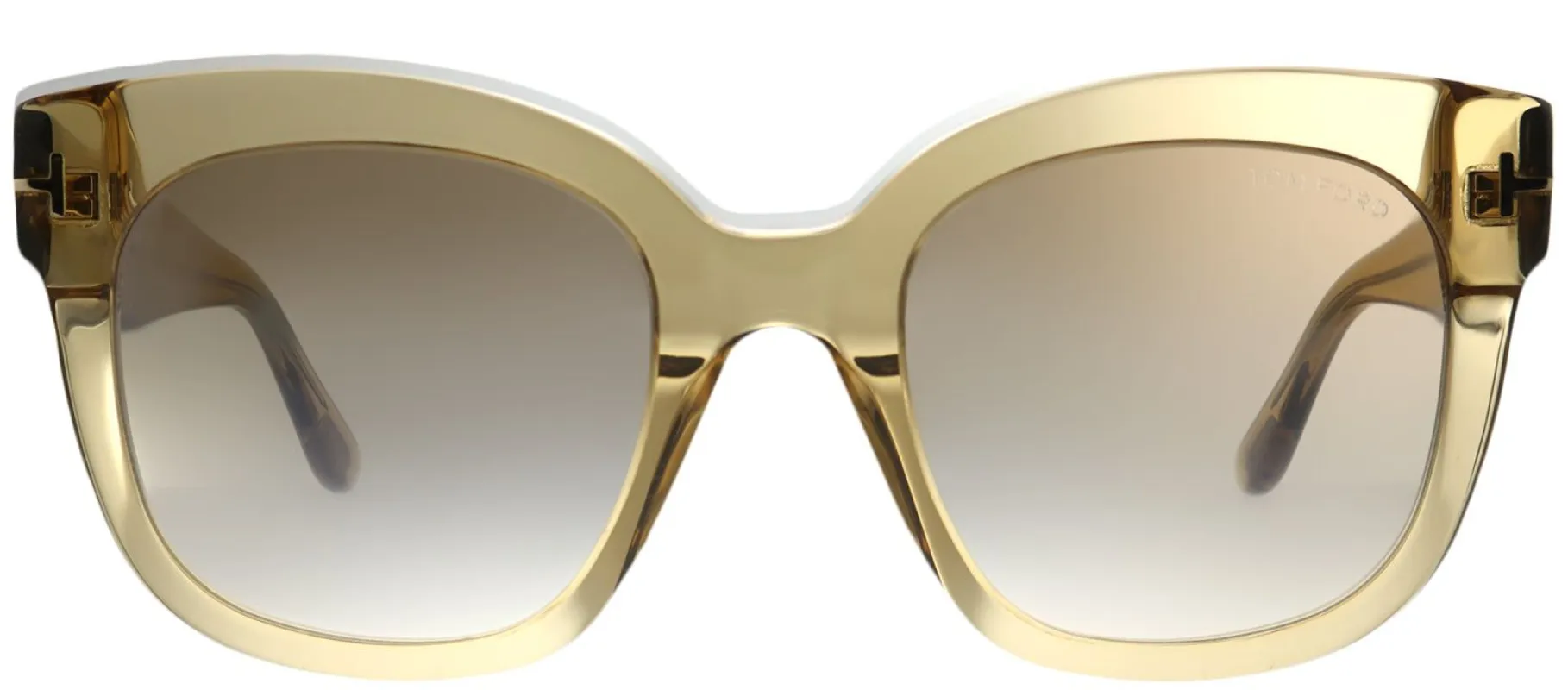 Tom Ford TF 613 45F Square Plastic Gold Sunglasses with Brown Gradient Lens sold by Gaffos