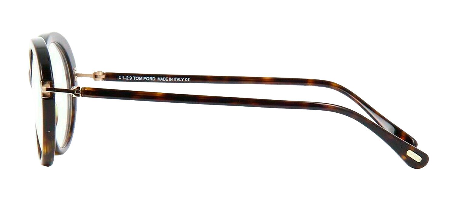 Tom Ford FT 5675-F-B 052 Oval Plastic Havana Eyeglasses with Logo Stamped Demo Lenses Lens sold by Gaffos product image thumbnail 2