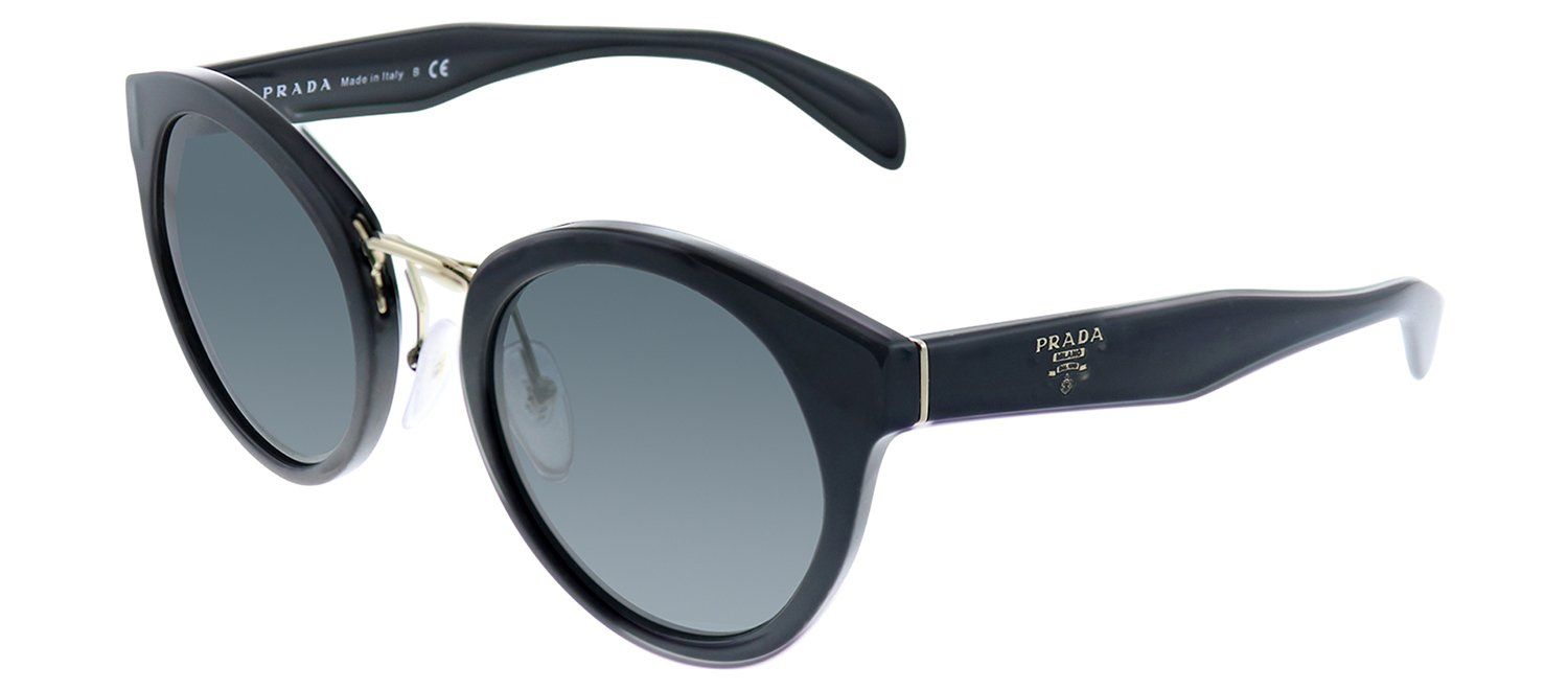 Prada PR 05TS 1AB1A1 Round Plastic Black Sunglasses with Grey Lens sold by Gaffos product image thumbnail 2
