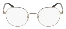 Gucci GUCCI LOGO GG 1349O 001 Round Metal Gunmetal Eyeglasses with Logo Stamped Demo Lenses sold by Gaffos