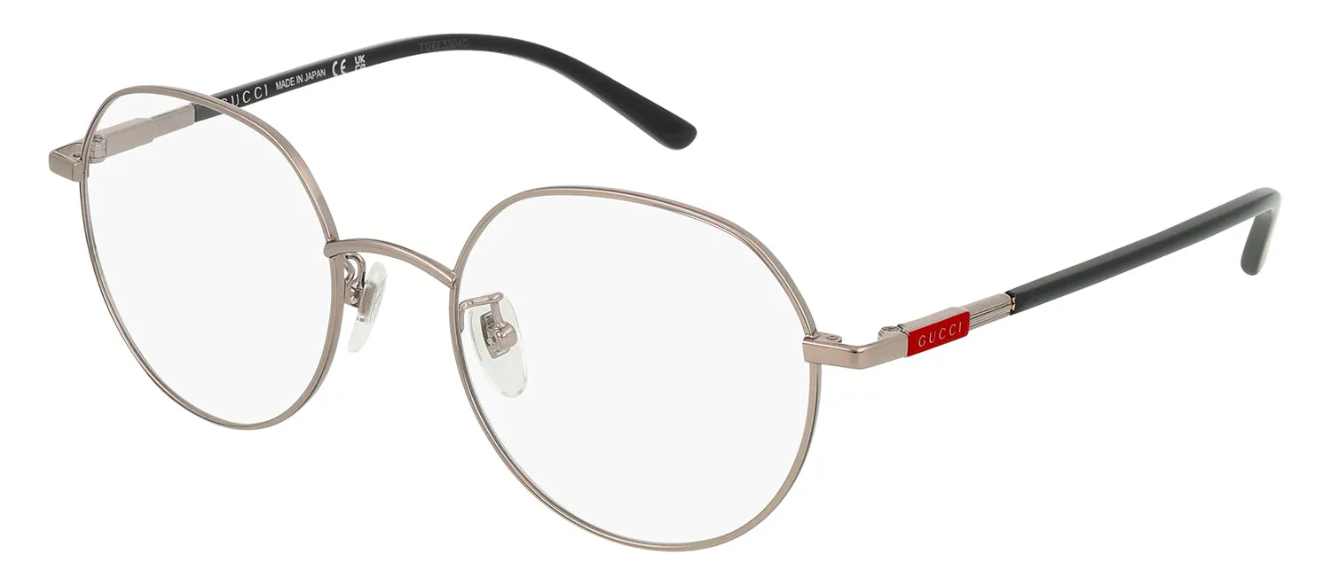 Gucci GUCCI LOGO GG 1349O 001 Round Metal Gunmetal Eyeglasses with Logo Stamped Demo Lenses sold by Gaffos product image thumbnail 2