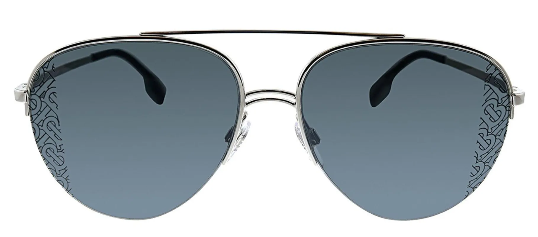 Burberry BE 3113 100587 Pilot Metal Silver Sunglasses with Grey Lens sold by Gaffos