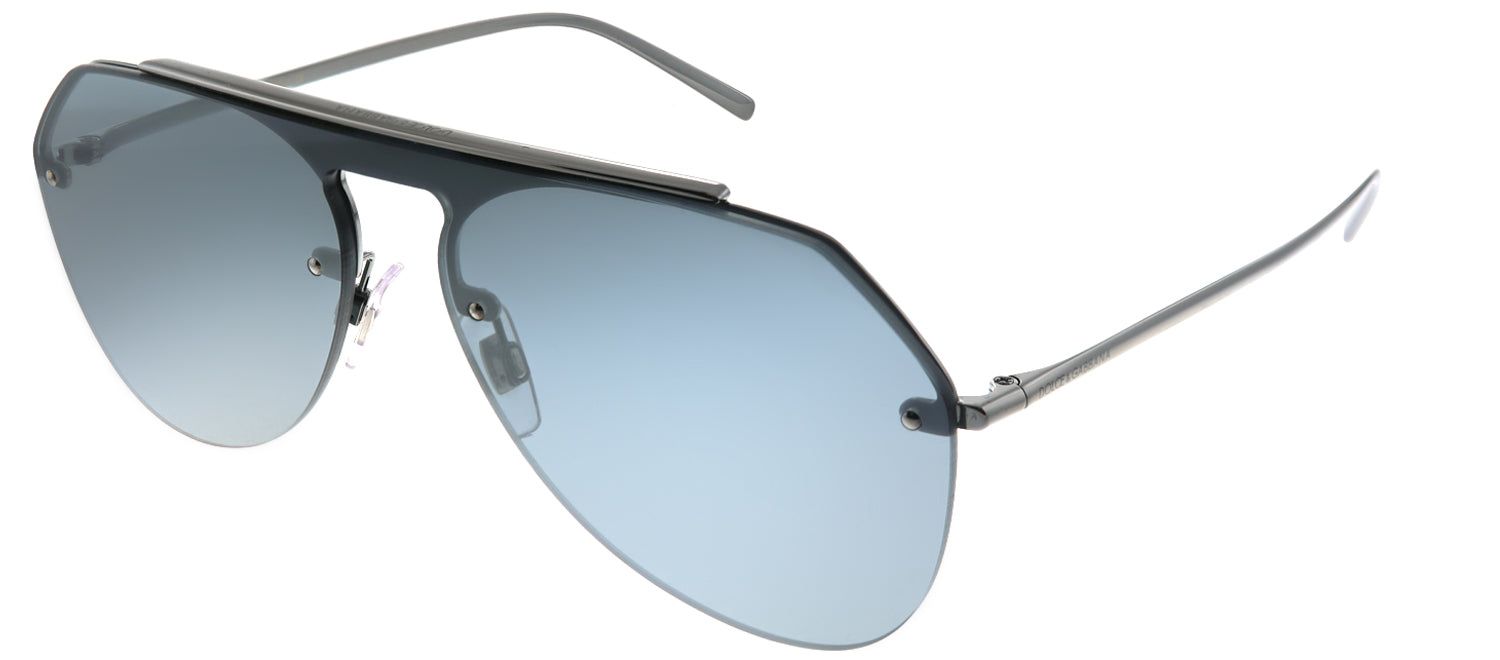 Dolce & Gabbana DG 2213 04/6G Aviator Metal Ruthenium/ Gunmetal Sunglasses with Grey Mirror Lens sold by Gaffos product image thumbnail 2