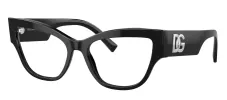 Dolce & Gabbana DG 3378 501 Cat-Eye Plastic Black Eyeglasses with Logo Stamped Demo Lenses sold by Gaffos