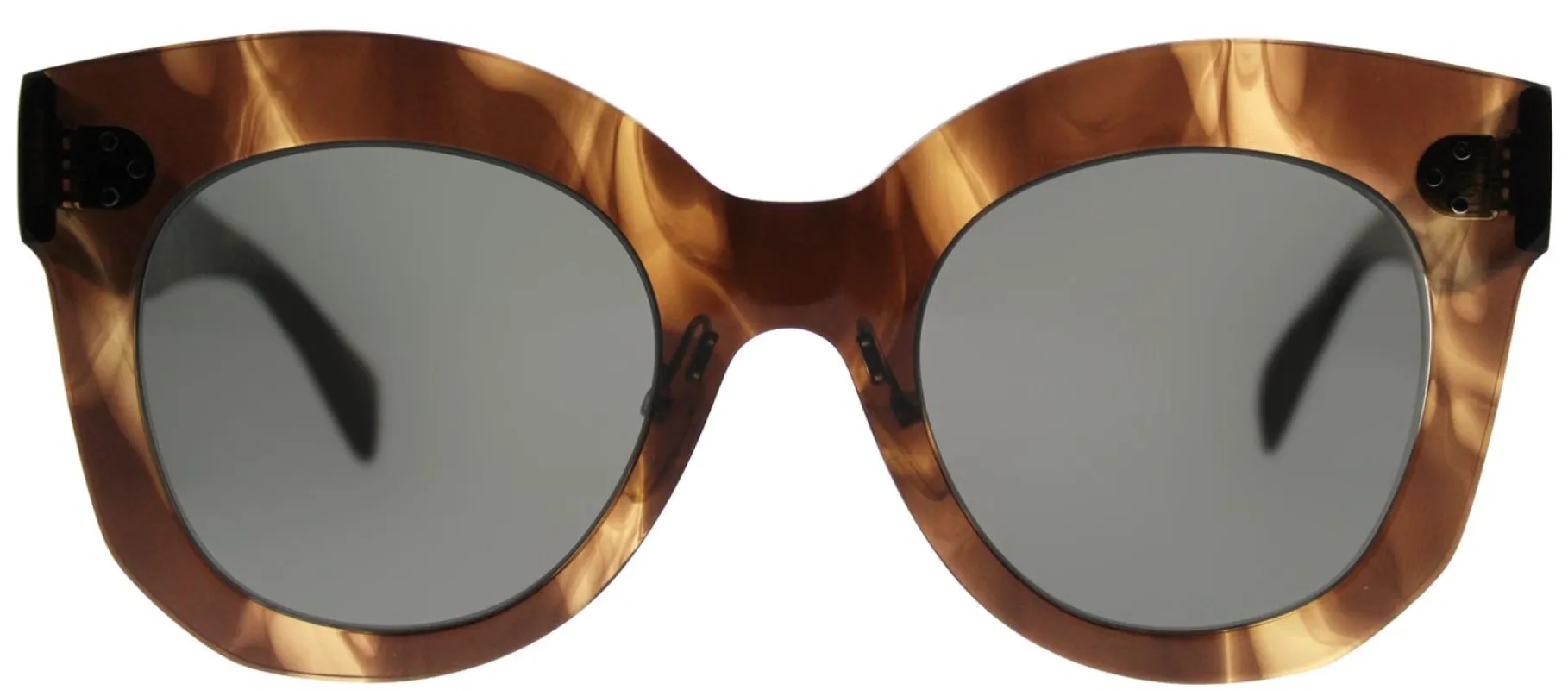 Celine CL 41443 07B Square Plastic Tortoise/ Havana Sunglasses with Grey Lens sold by Gaffos