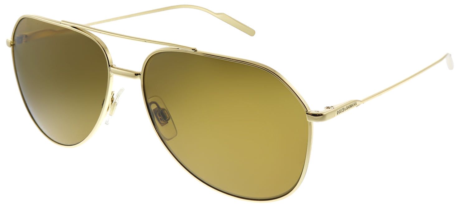 Dolce & Gabbana DG 2166 02/83 Aviator Metal Gold Sunglasses with Brown Polarized Lens sold by Gaffos product image thumbnail 2