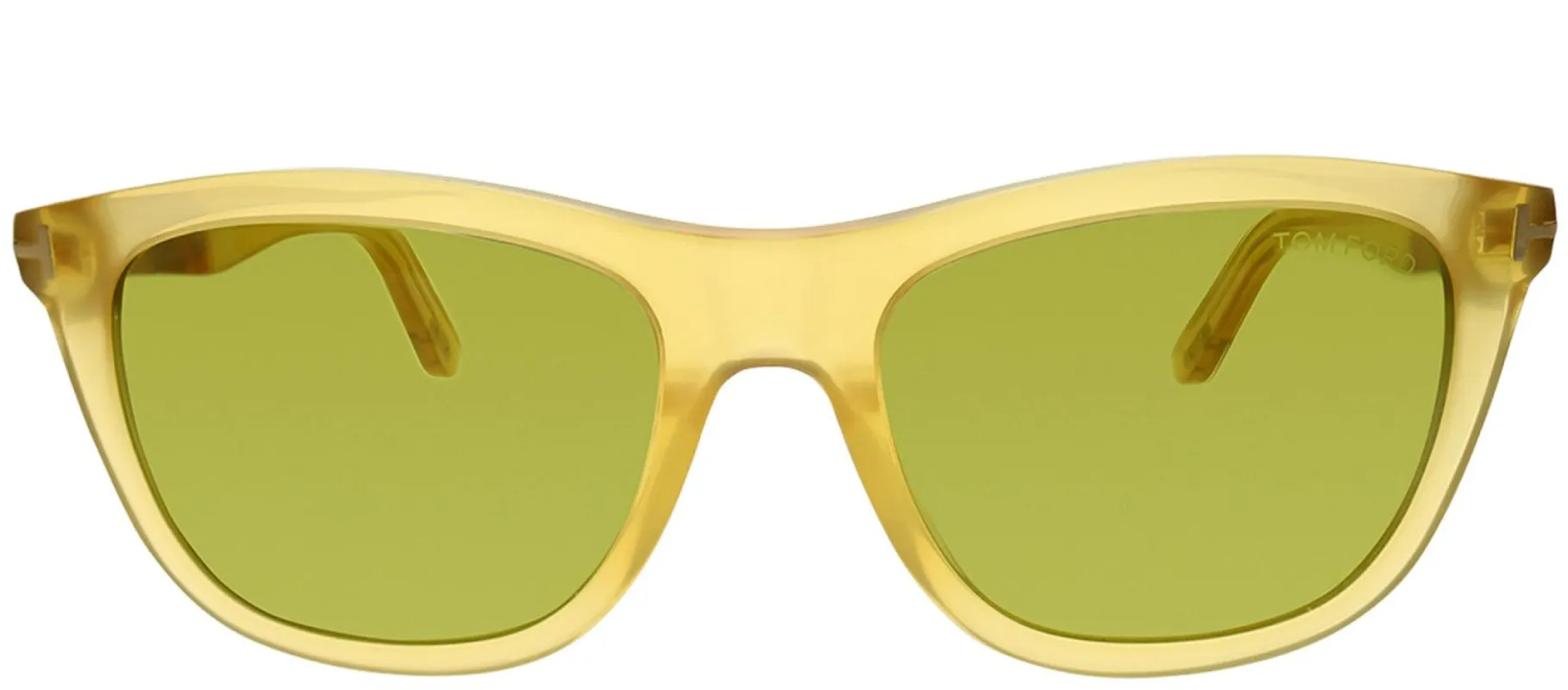 Tom Ford FT 0500 41N Square Plastic Yellow Sunglasses with Green Lens sold by Gaffos
