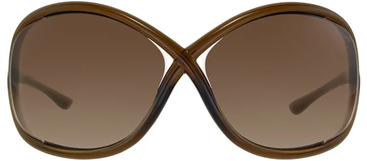 Tom Ford Whitney TF 9 692 Fashion Plastic Brown Sunglasses with Brown Gradient Lens sold by Gaffos