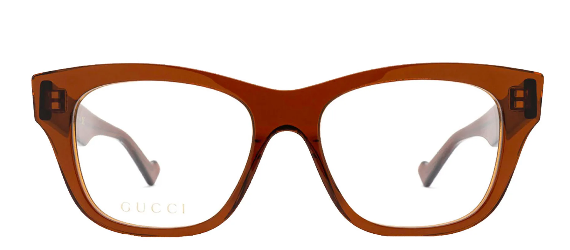 Gucci GG 0999O 003 Cat-Eye Plastic Brown Eyeglasses with Logo Stamped Demo Lenses sold by Gaffos