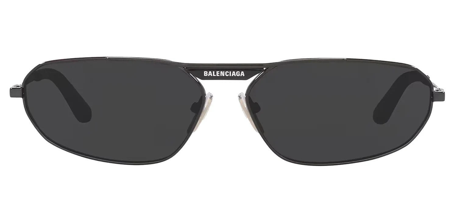 Balenciaga EVERYDAY BB 0245S 001 Fashion Metal Grey Sunglasses with Grey Lens sold by Gaffos