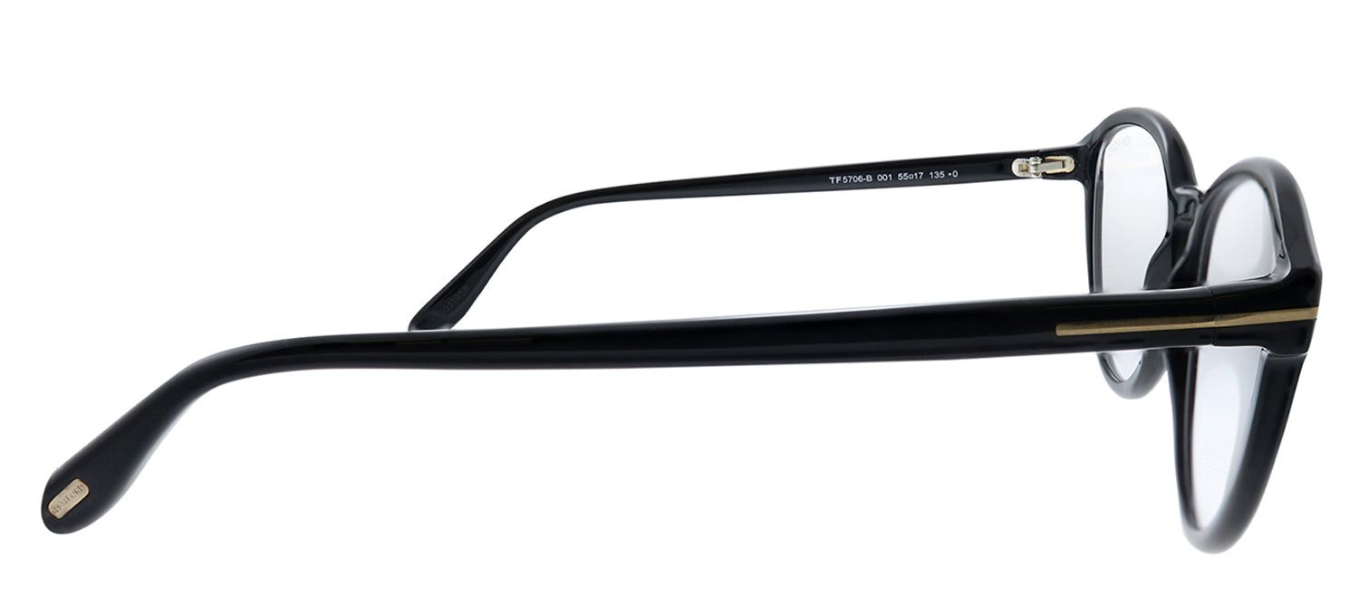 Tom Ford FT 5706-B 001 Black Cat-Eye Plastic Eyeglasses with Demo Lens sold by Gaffos product image thumbnail 3