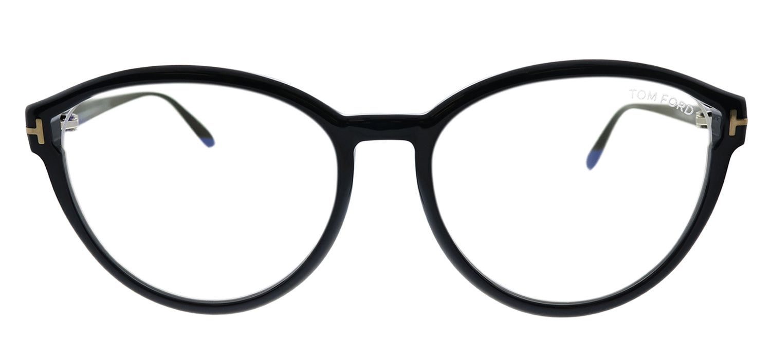 Tom Ford FT 5706-B 001 Black Cat-Eye Plastic Eyeglasses with Demo Lens sold by Gaffos
