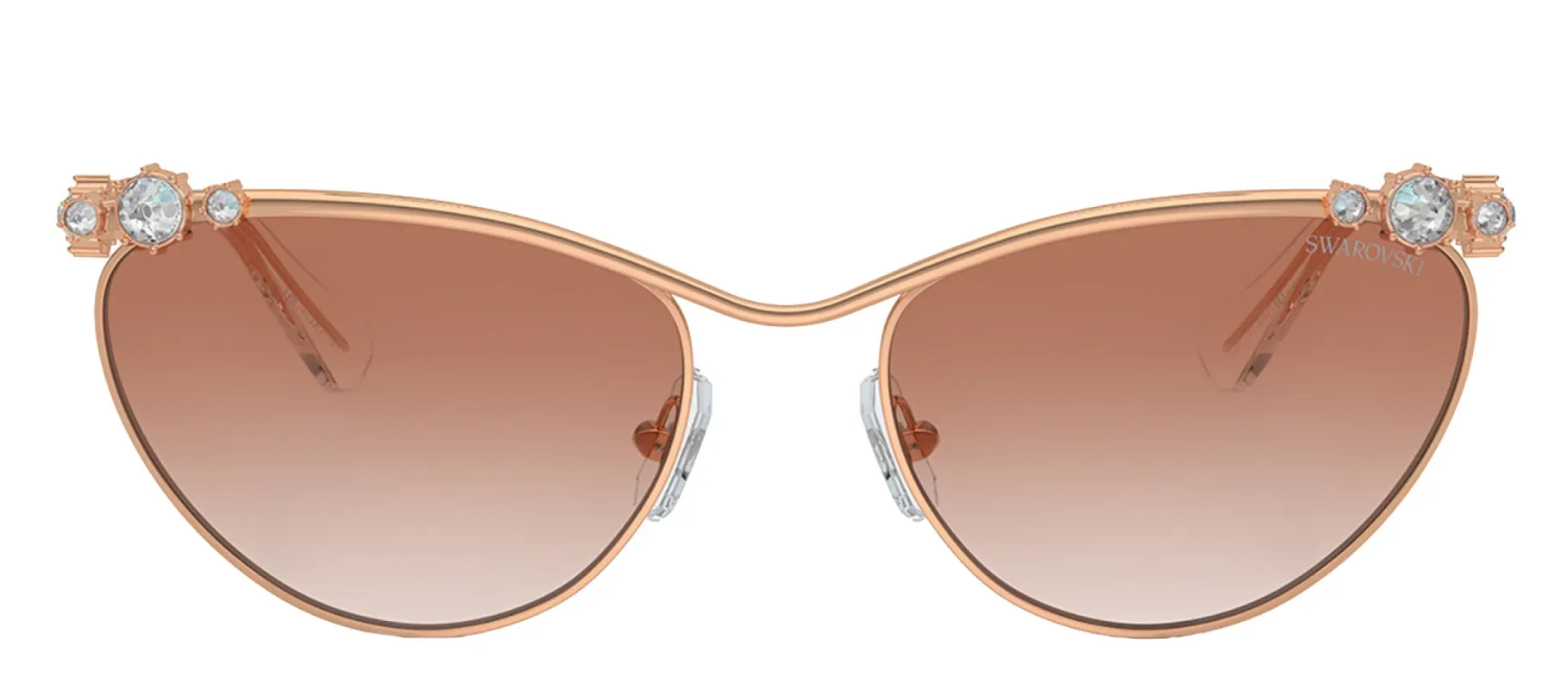 Swarovski SK 7017 401413 Cat-Eye Metal Silver Sunglasses with Grey Lens sold by Gaffos