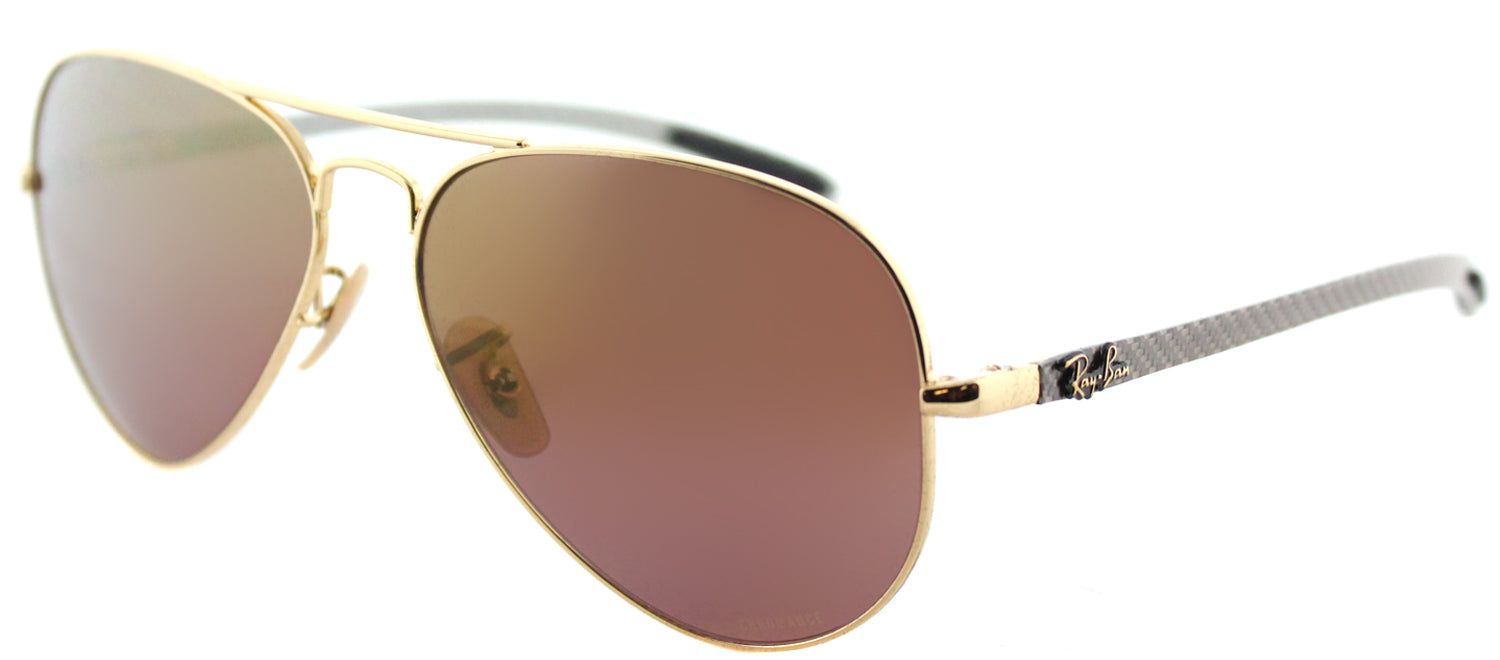 Ray-Ban RB 8317CH 001/6B Aviator Metal Gold Sunglasses with Purple Mirror Chromance Lens sold by Gaffos product image thumbnail 2