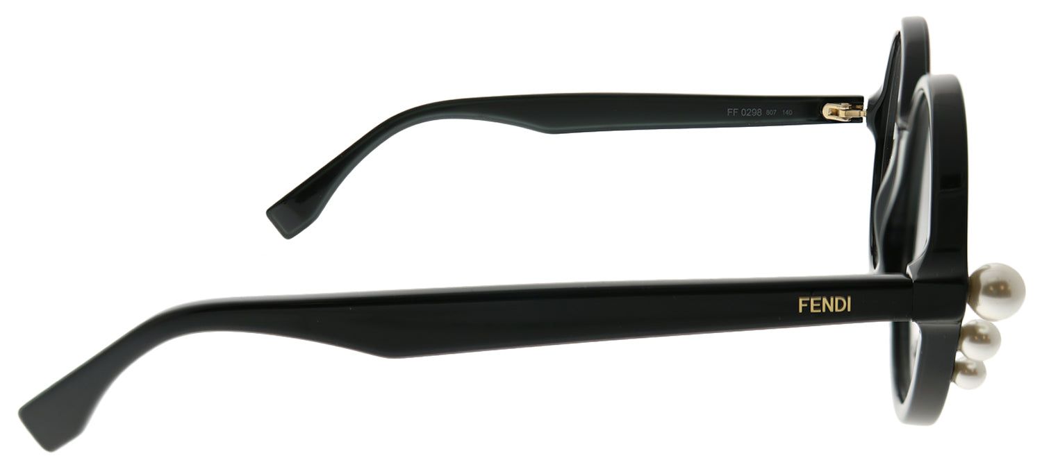 Fendi FF 0298 807 Round Plastic Black Eyeglasses with Demo Lens sold by Gaffos product image thumbnail 3