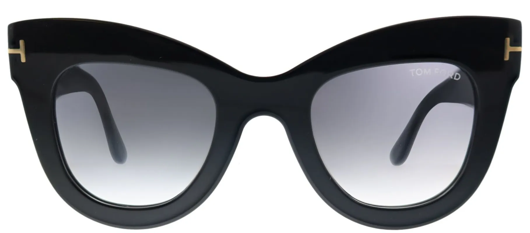 Tom Ford TF 612 01B Cat-Eye Plastic Black Sunglasses with Grey Gradient Lens sold by Gaffos