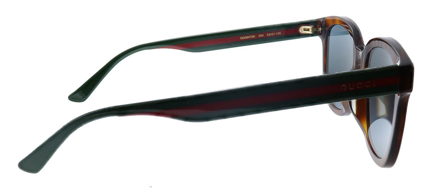 Gucci GG 0847SK 004 Rectangle Acetate Havana Sunglasses with Grey Lens sold by Gaffos product image thumbnail 3