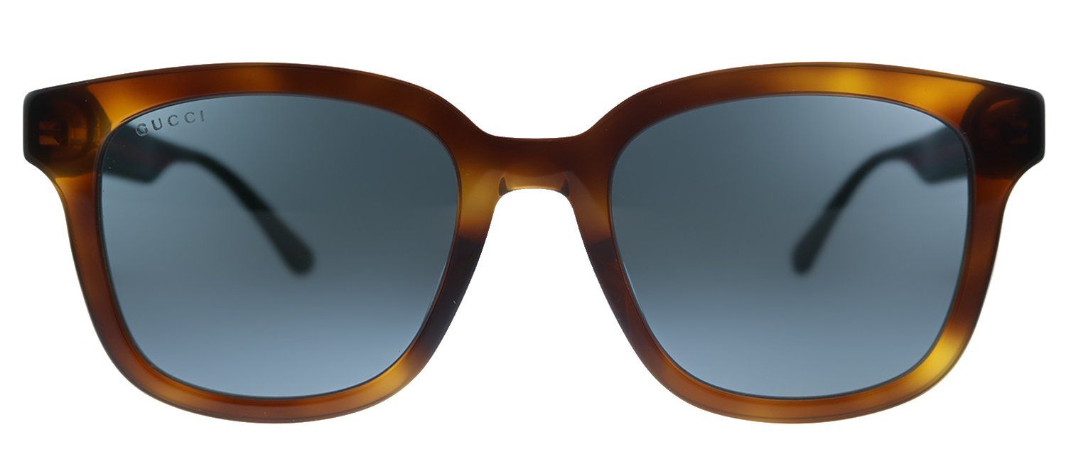 Gucci GG 0847SK 004 Rectangle Acetate Havana Sunglasses with Grey Lens sold by Gaffos