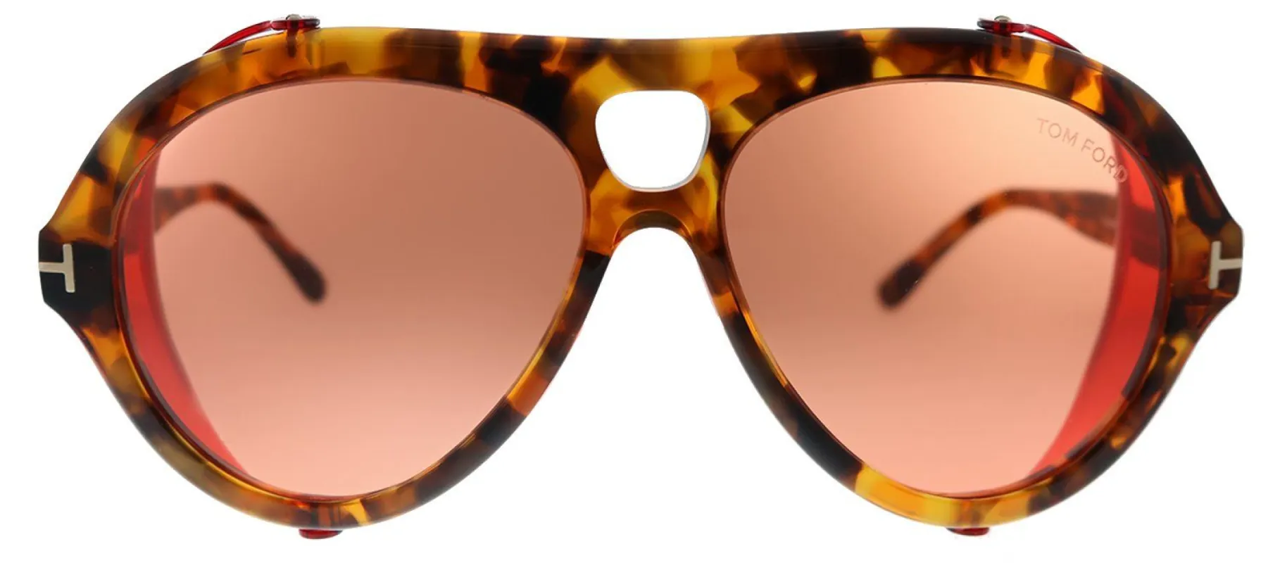 Tom Ford Neughman TF 882 54S Aviator Plastic Havana Sunglasses with Orange Lens sold by Gaffos
