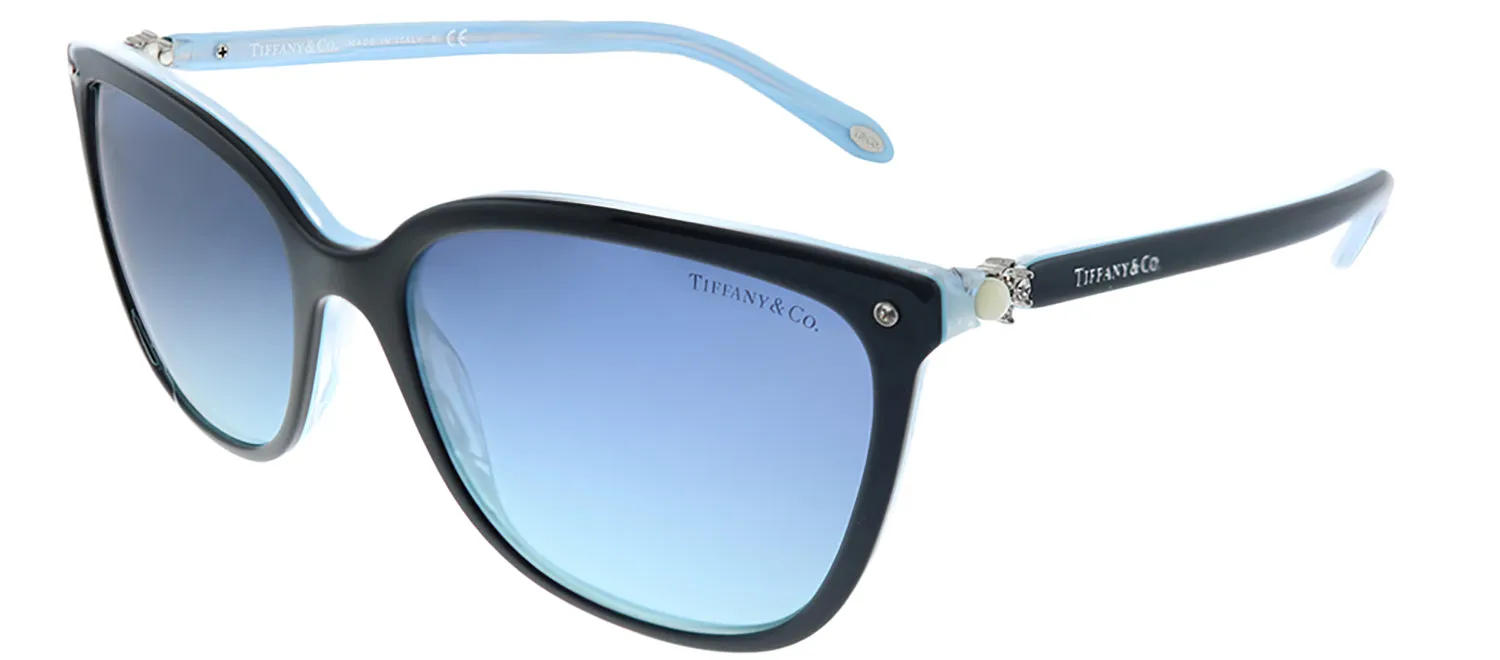 Tiffany & Co. TF 4105HB 81939S Square Plastic Black Sunglasses with Blue Gradient Lens sold by Gaffos product image thumbnail 2