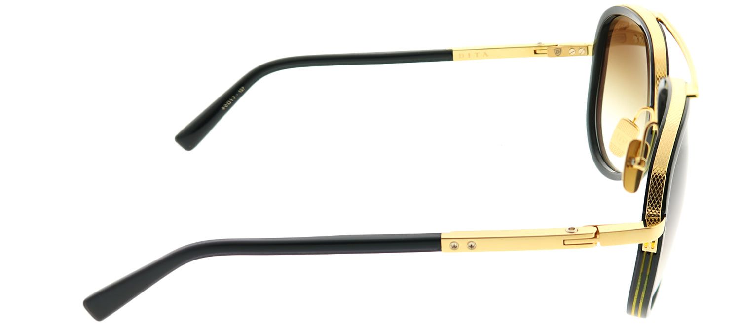Dita Mach-Two DT DRX-2031B Aviator Plastic Black Sunglasses with Dark Brown Gradient AR Lens sold by Gaffos product image thumbnail 3